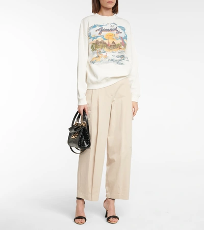 Shop Givenchy Printed Cotton Jersey Sweatshirt In White