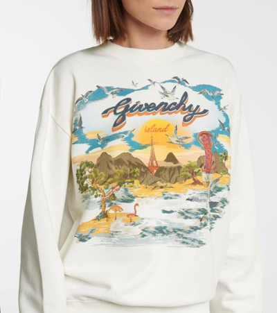 Shop Givenchy Printed Cotton Jersey Sweatshirt In White