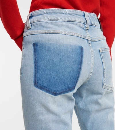 高腰紧身牛仔裤