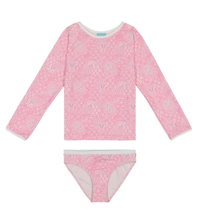 Shop Melissa Odabash Baby Dakota Printed Bikini Set In Pink