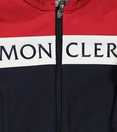 Shop Moncler Baby Stretch-cotton Tracksuit In Blue