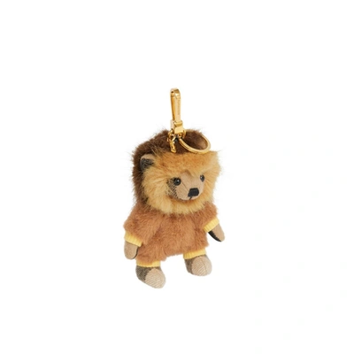 Shop Burberry Thomas Bear Charm In Lion Costume In Archive Beige