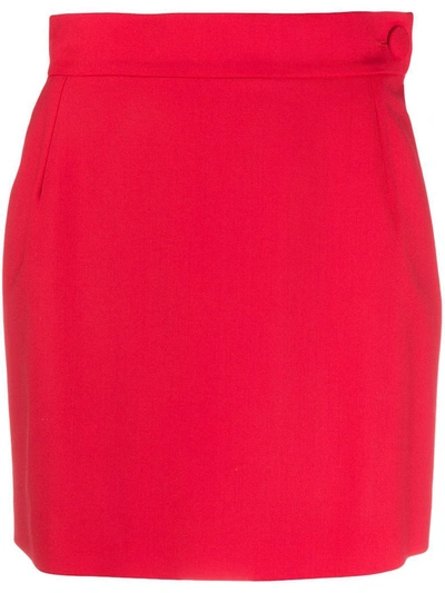 Shop Attico The  Women's Red Wool Skirt