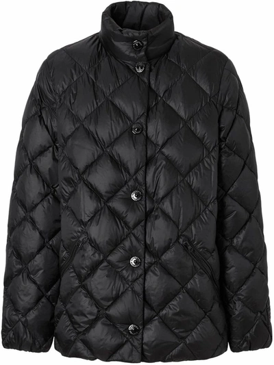 Shop Burberry Women's Black Polyamide Outerwear Jacket