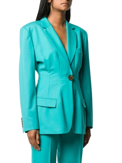 Shop Attico The  Women's Green Wool Blazer