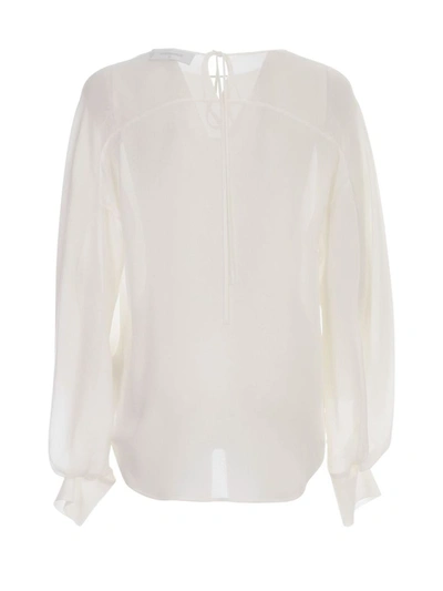 Shop Dsquared2 Women's White Silk Blouse