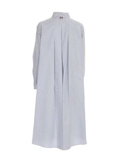 Shop Thom Browne Women's Light Blue Cotton Dress