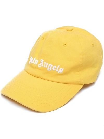 Shop Palm Angels Men's Yellow Cotton Hat