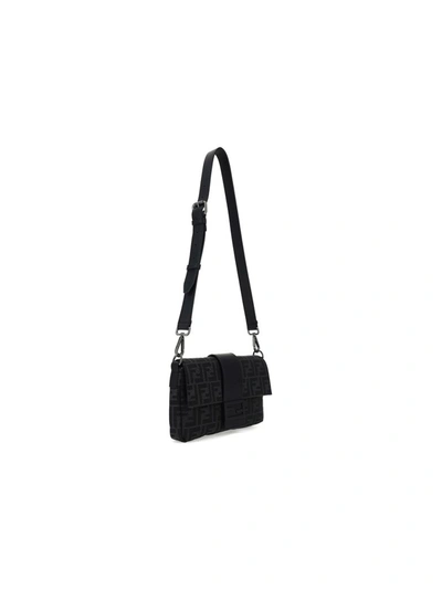 Shop Fendi Men's Black Other Materials Messenger Bag