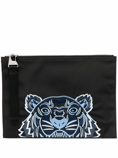 Shop Kenzo Men's Black Polyester Pouch