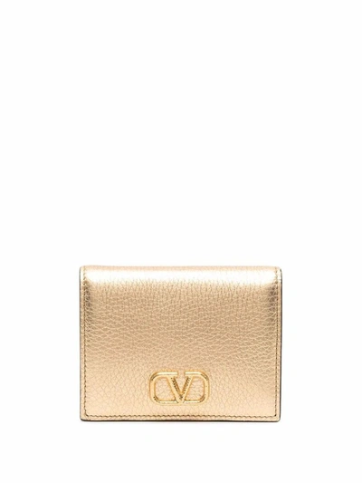 Shop Valentino Women's Gold Leather Wallet