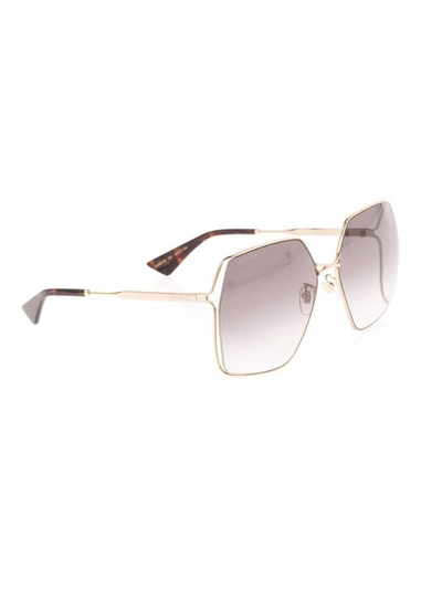 Shop Gucci Women's Gold Other Materials Sunglasses