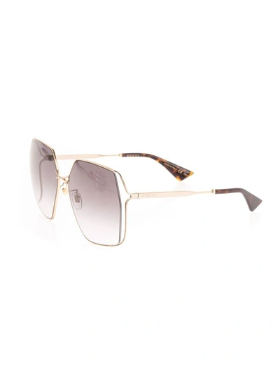 Shop Gucci Women's Gold Other Materials Sunglasses