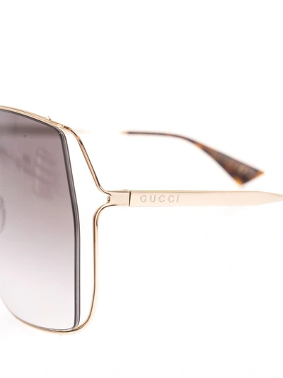 Shop Gucci Women's Gold Other Materials Sunglasses