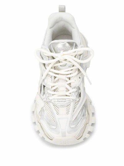 Shop Balenciaga Women's White Leather Sneakers