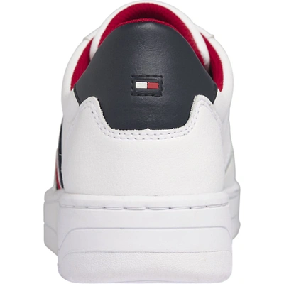 Shop Tommy Hilfiger Men's White Leather Sneakers