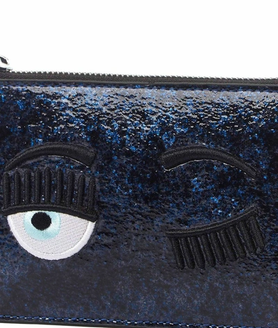 Shop Chiara Ferragni Women's Blue Other Materials Pouch