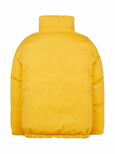 Shop Fendi Men's Yellow Polyester Outerwear Jacket