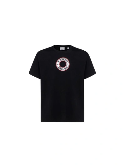 Shop Burberry Men's Black Cotton T-shirt