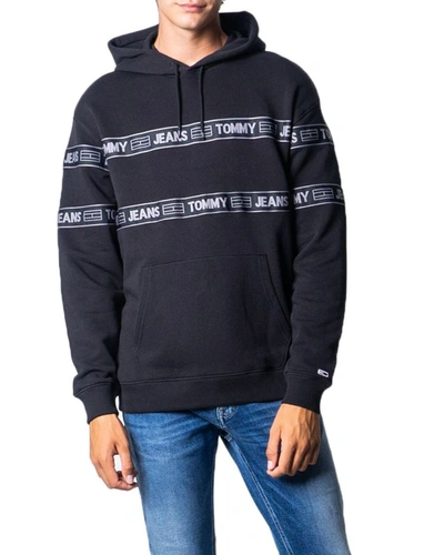 Shop Tommy Hilfiger Men's Black Cotton Sweatshirt