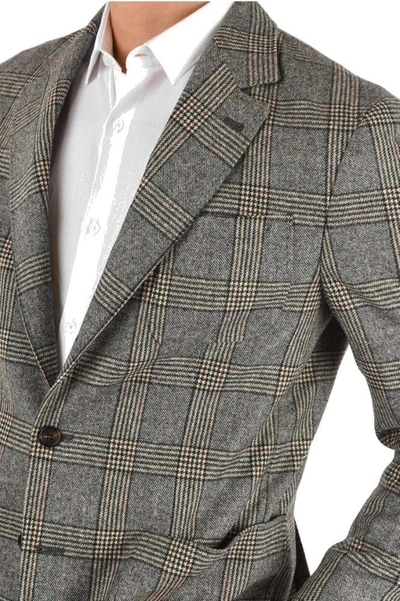 Shop Brunello Cucinelli Men's Grey Wool Blazer