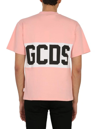 Shop Gcds Crew Neck T-shirt In Pink