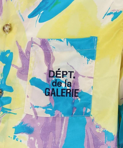 Shop Gallery Dept. "parker" Silk Shirt In Yellow