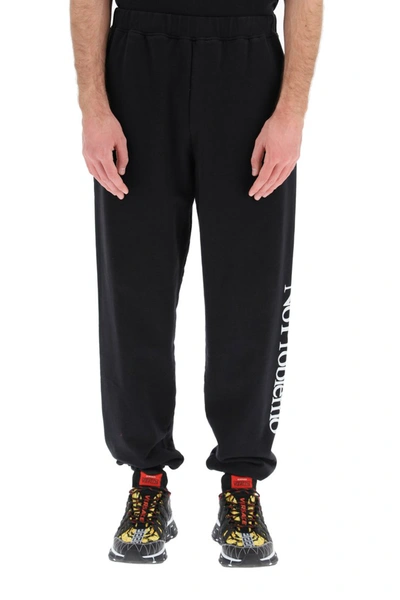 Shop Aries No Problemo Print Sweatpants In Black