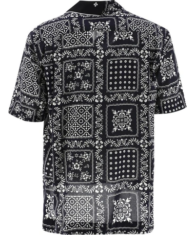 Shop Sacai Paisley Hawaii Shirt In Black  