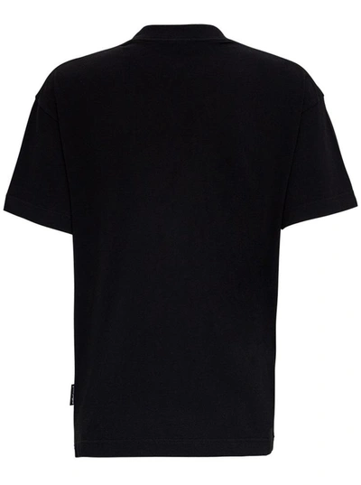 Shop Palm Angels Jersey T-shirt With Burning Head Print In Black