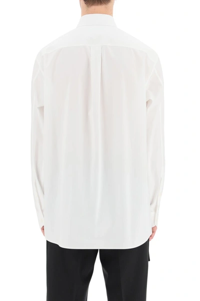 Shop Valentino Vltn Print Shirt In Bianco Nero