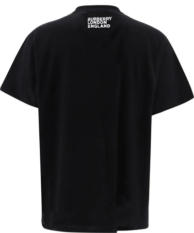 Shop Burberry "love" T-shirt In Black  