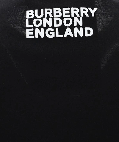 Shop Burberry "love" T-shirt In Black  