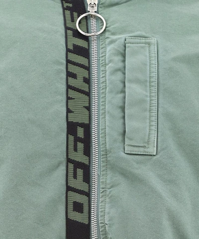 Shop Off-white "arrow" Bomber Jacket In Green