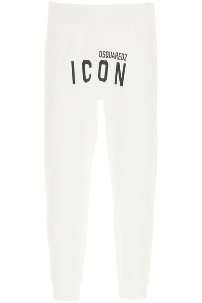Shop Dsquared2 Icon Logo Sweatpants In White