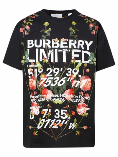 Shop Burberry Black Munlow T-shirt