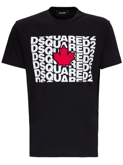Shop Dsquared2 D2 Sway Jersey T-shirt In Black