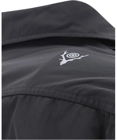 Shop South2 West8 Multi-pocket Nylon Jacket In Black  