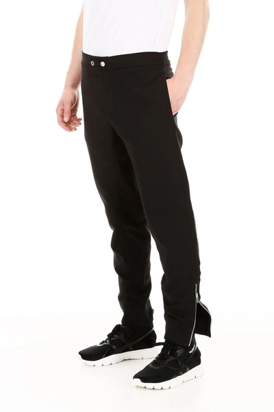 Shop Alexander Mcqueen Zipped Joggers In Black