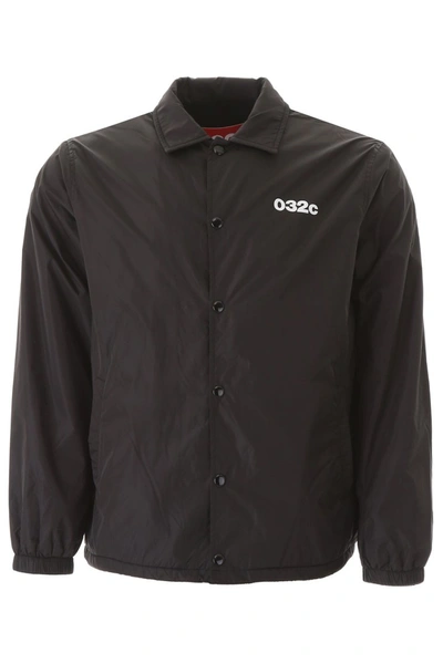 Shop 032c Nylon Jacket With Logo In Black