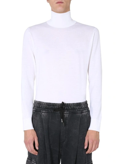 Shop Dolce & Gabbana Turtleneck Sweater In White