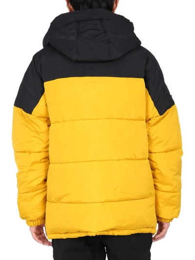 Shop Fila Down Jacket With Logo In Yellow