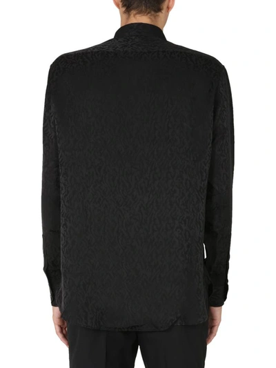 Shop Saint Laurent Yves Collar Shirt In Black