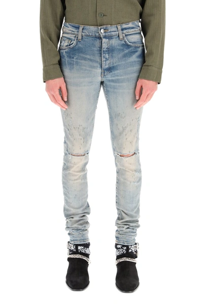 Shop Amiri Shotgun Jeans In Clay Indigo