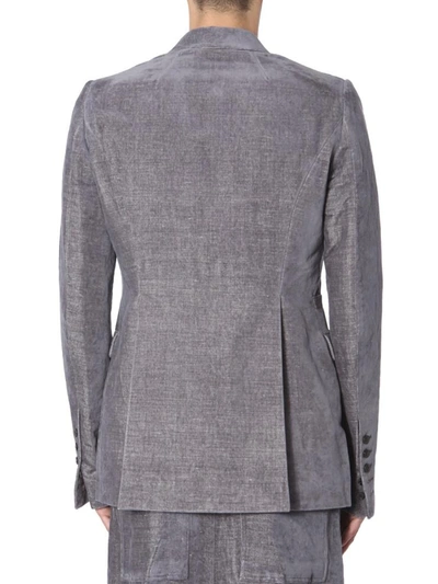 Shop Rick Owens Single-breasted Jacket In Grey