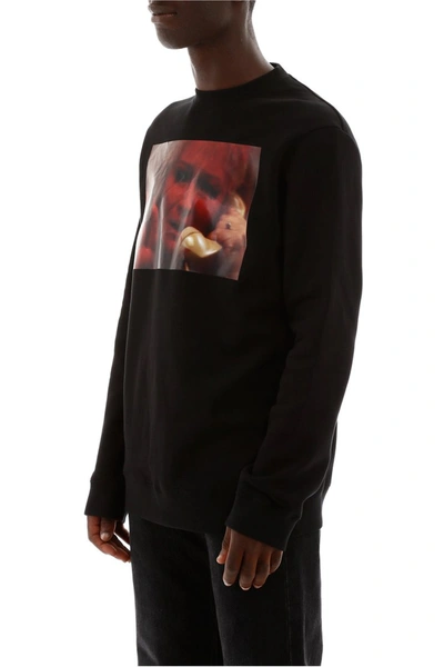 Shop Raf Simons Sweatshirt With Patch In Black