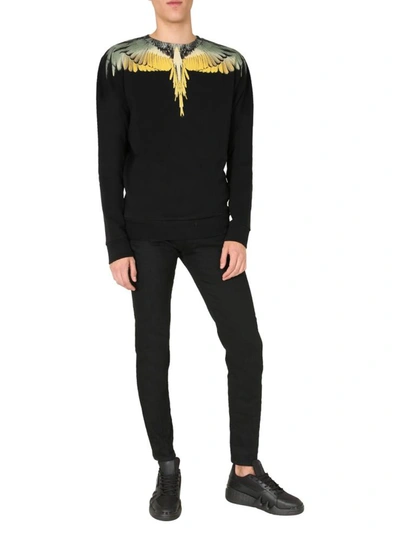 Shop Marcelo Burlon County Of Milan Crew Neck Sweatshirt In Black