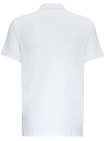 Shop Kenzo Jersey Polo Shirt With Logo Print In White