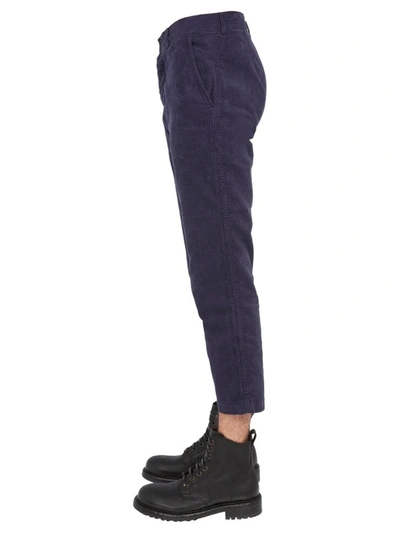 Shop Ymc You Must Create Velvet Pants In Blue