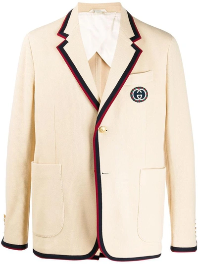 Shop Gucci Jackets Beige